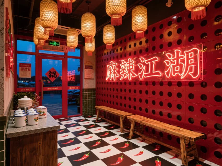 合肥火鍋店設計：1000㎡火鍋店整體設計效果分享